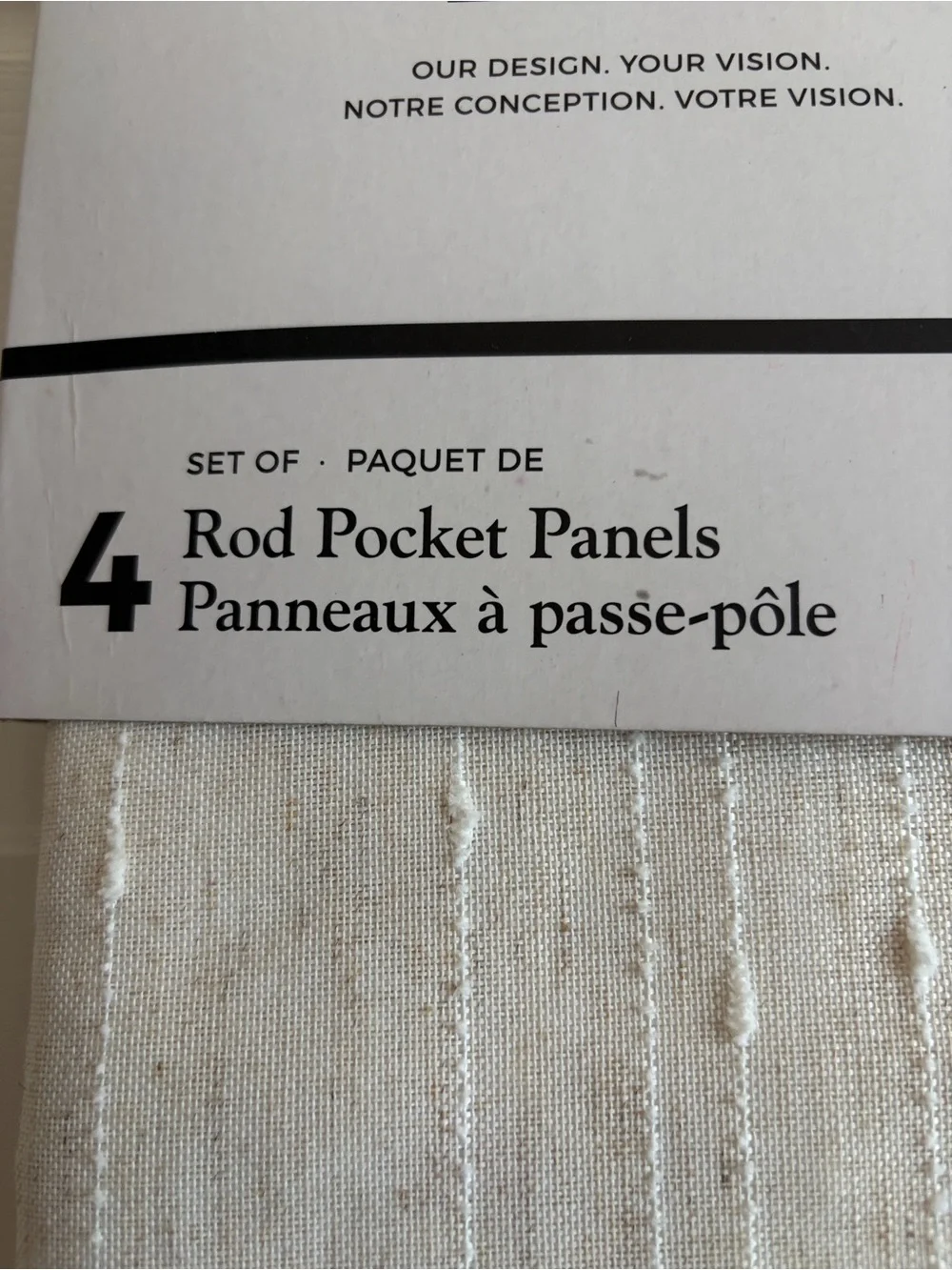 Design & Decor Muskoka-Natural Rod Pocket Panels - 4 panels